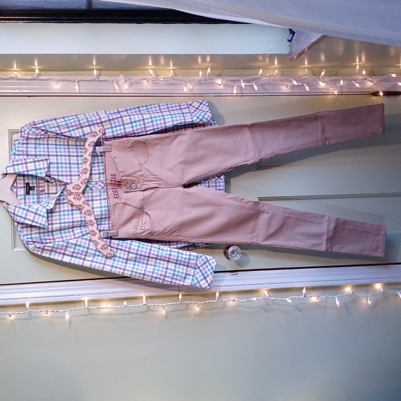 Women's Gogo Star ultra stretch skinny leg khakis Medium tan - Picture 2 of 10